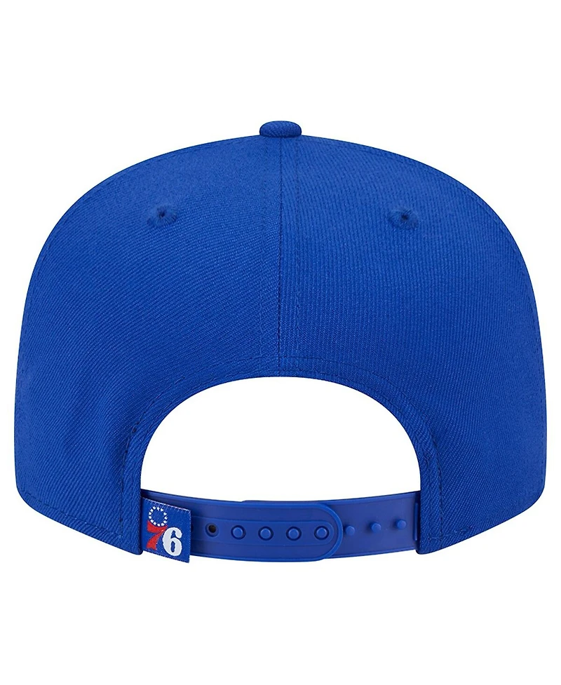 New Era Men's Royal Philadelphia 76ers Sport Night Team Shadow 9FIFTY Snapback Hat