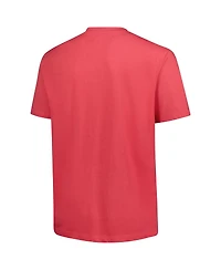 Fanatics Men's Scarlet Ohio State Buckeyes Big Tall Distressed Vintage Logo T-Shirt