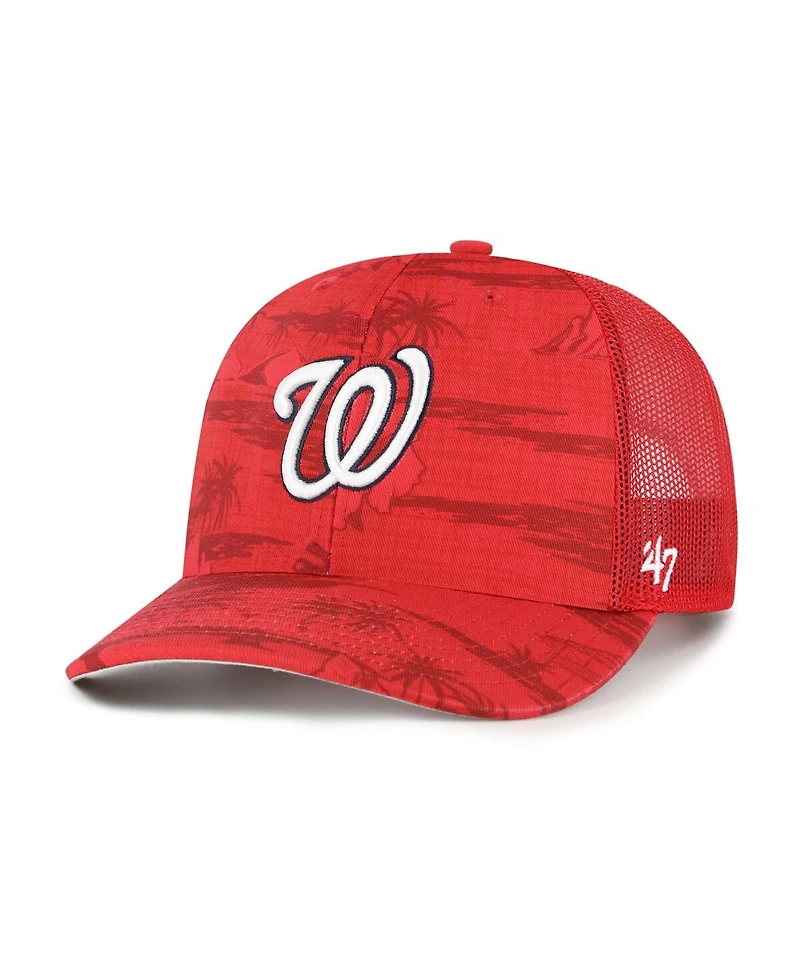 '47 Brand Men's Red Washington Nationals Fiji Trucker Adjustable Hat