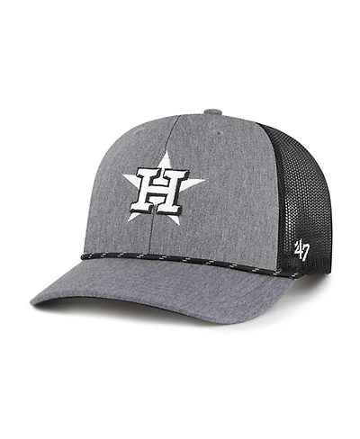 '47 Brand Men's Charcoal Houston Astros Carbon Rope Trucker Adjustable Hat