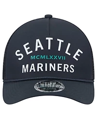New Era Men's Navy Seattle Mariners Minimalist 9FORTY A-Frame Adjustable Hat