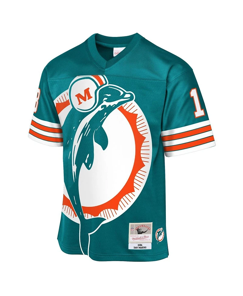 Mitchell & Ness Big Boys and Girls Dan Marino Aqua Miami Dolphins 1984 Throwback Fashion Jersey