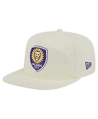 New Era Men's Cream Orlando City Sc 2025 Kickoff Snapback Golfer Hat