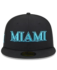 New Era Men's Black Miami Marlins 2025 City Connect 59FIFTY Fitted Hat