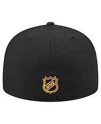 New Era Men's Black Boston Bruins State Stitch 59FIFTY Fitted Hat