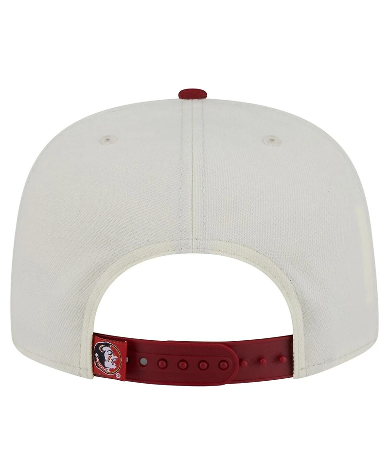 New Era Men's White Florida State Seminoles Collegiate 9FIFTY A-Frame Snapback Hat