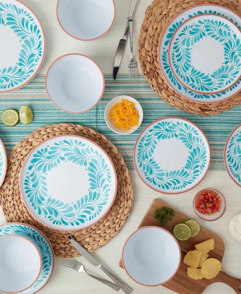 Infuse Melamine 12 Pc. Dinnerware Set, Service for 4