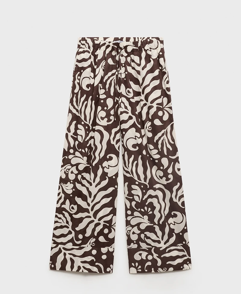 Mango Women's Printed Cotton Pants