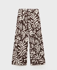 Mango Women's Printed Cotton Pants