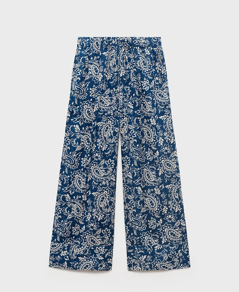 Mango Women's Printed Cotton Pants