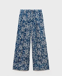 Mango Women's Printed Cotton Pants
