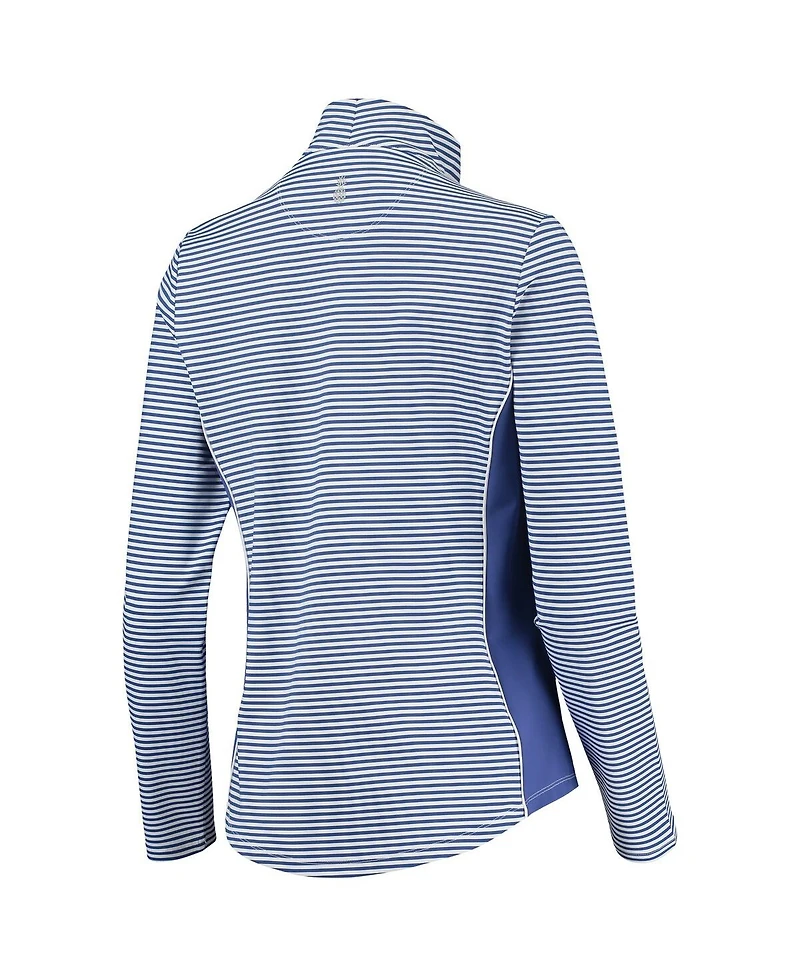 Tommy Bahama Women's Royal Chicago Cubs Aubrey Stripe Block IslandZone Half-Zip Jacket