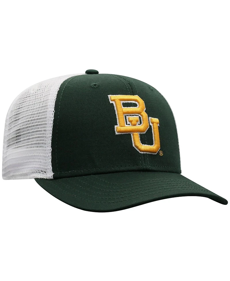 Top of the World Men's Green/White Baylor Bears Victory Baseline Adjustable Trucker Hat