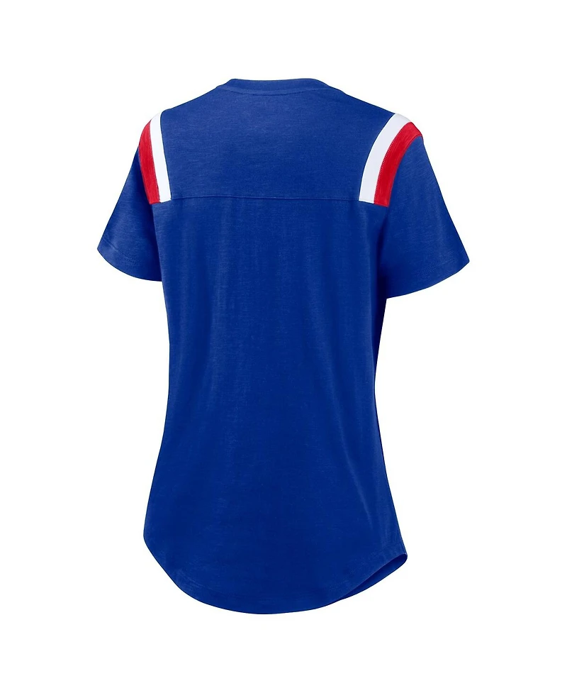 Nike Women's Heather Royal New England Patriots Historic Slub Fashion T-Shirt