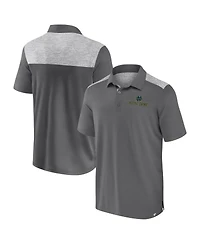 Fanatics Men's Gray Notre Dame Fighting Irish Iconic Brushed Blocked Polo Shirt