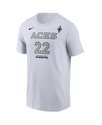 Nike Men's A'ja Wilson White Las Vegas Aces Heroine Edition Name Number T-Shirt