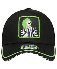 New Era Men's Black Beetlejuice Green Piping 9FORTY Adjustable Hat