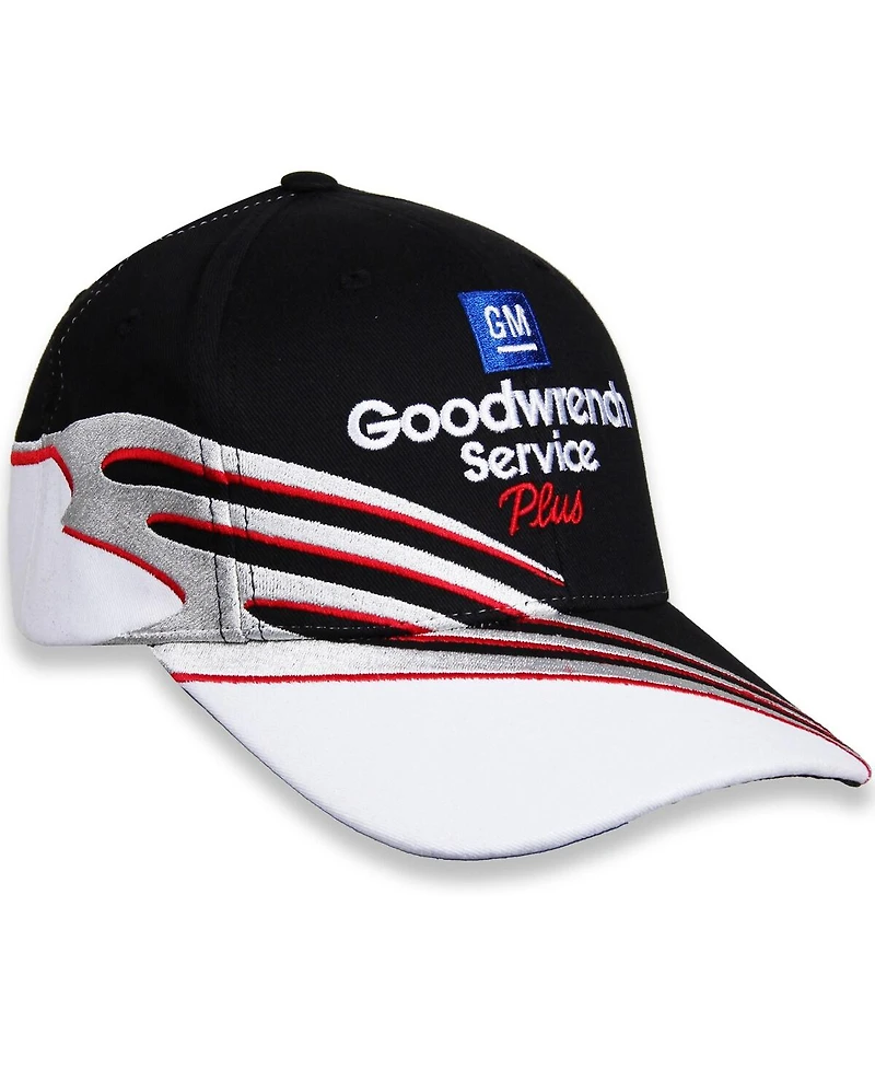 Checkered Flag Sports Men's Black/White Dale Earnhardt Good Wrench Reverse Swoosh Adjustable Hat