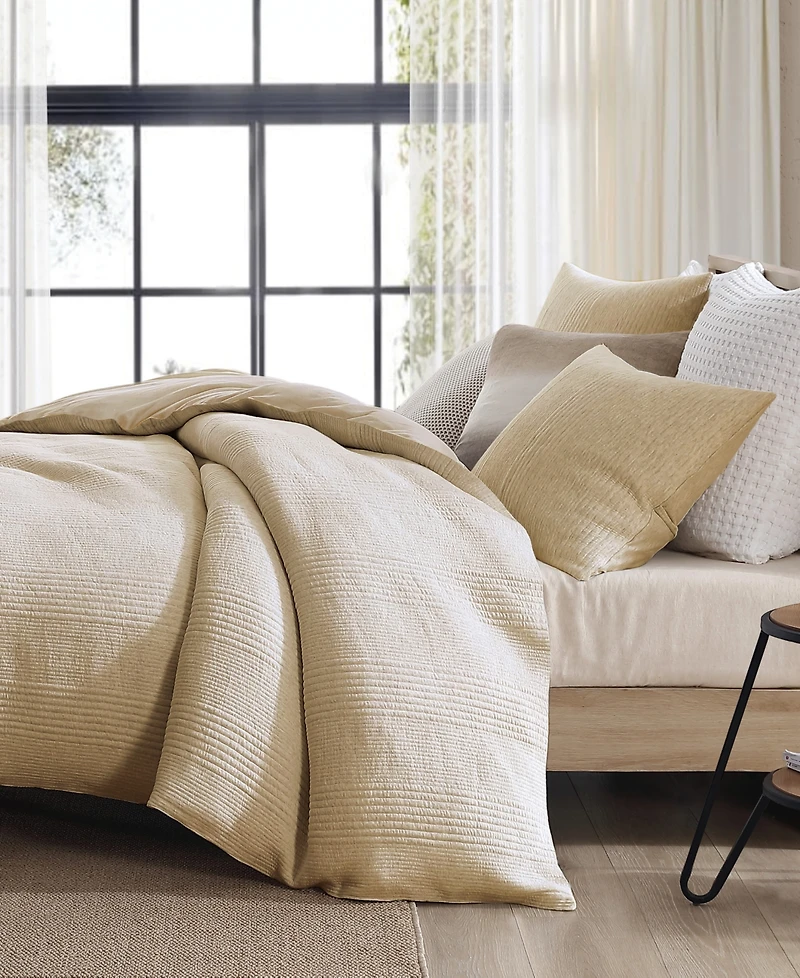 Dkny Pure Ribbed Jersey 3-Pc. Duvet Cover Set, Full/Queen
