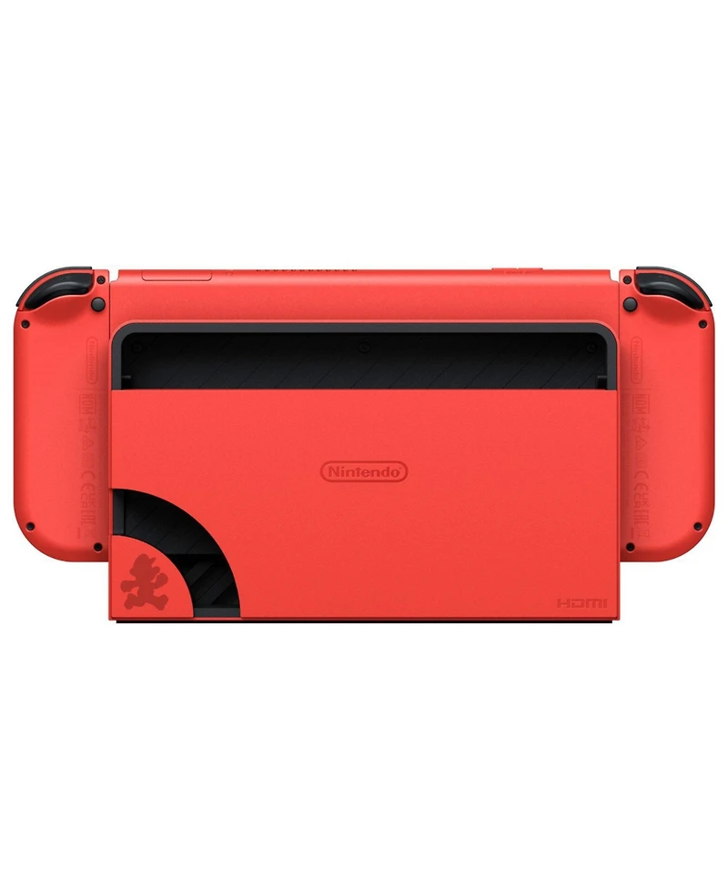 Nintendo Switch Oled Mario Red Edition with MightySkins Console and Controller Skin Voucher and 2 Year Cps Extended Warranty