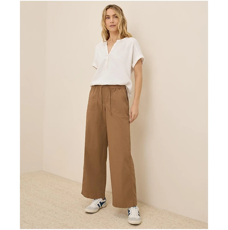 Pact Women's Organic Cotton Monterey Poplin Wide Leg