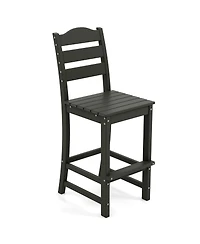 30 Inches Counter Height Hdpe Bar Stool with Backrest and Footrest-Turquoise