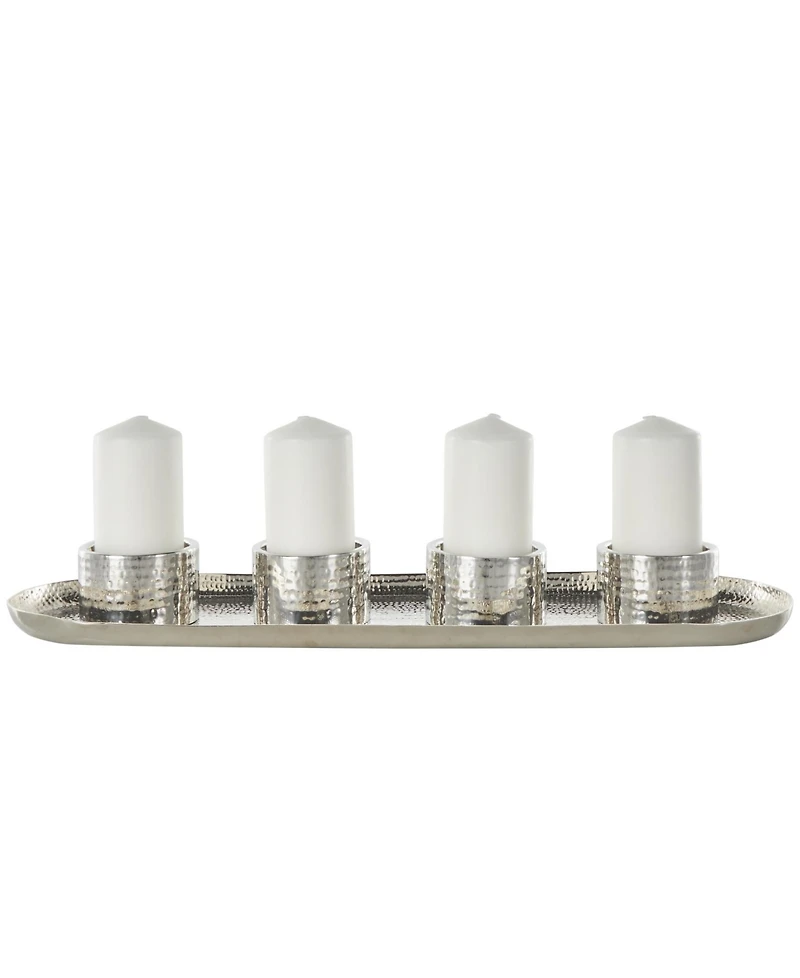 Rosemary Lane Glam Steel Candelabra, 2.25"