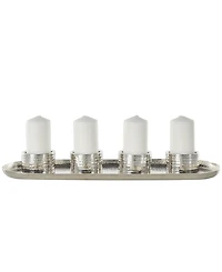Rosemary Lane Glam Steel Candelabra, 2.25"