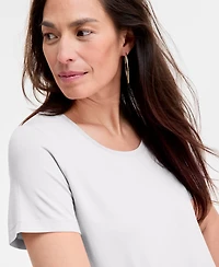 Jm Collection Women's Scoop-Neck Short Sleeve Top, Created for Macy's