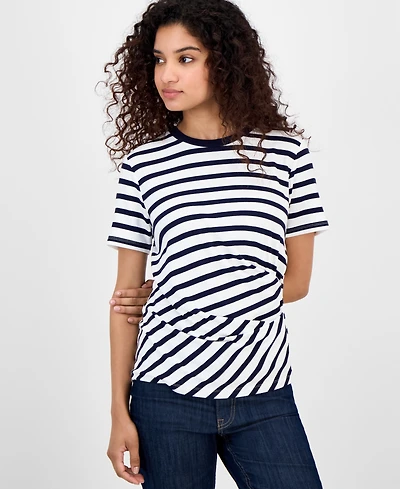 Nautica Jeans Women's Striped Twisted Top
