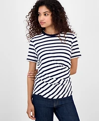 Nautica Jeans Women's Striped Twisted Top