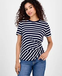 Nautica Jeans Women's Striped Twisted Top