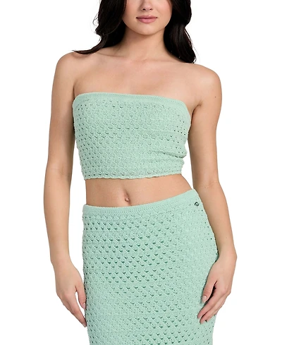 Guess Women's Luca Pointelle Strapless Tube Top
