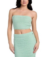 Guess Women's Luca Pointelle Strapless Tube Top