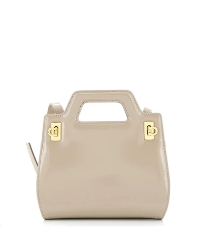 Pre-Owned Salvatore Ferragamo Mini Wanda Top Handle Shoulder Bag Leather