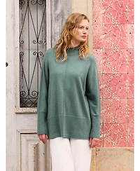 Celtic & Co. Women's Drape Funnel Neck Sweater