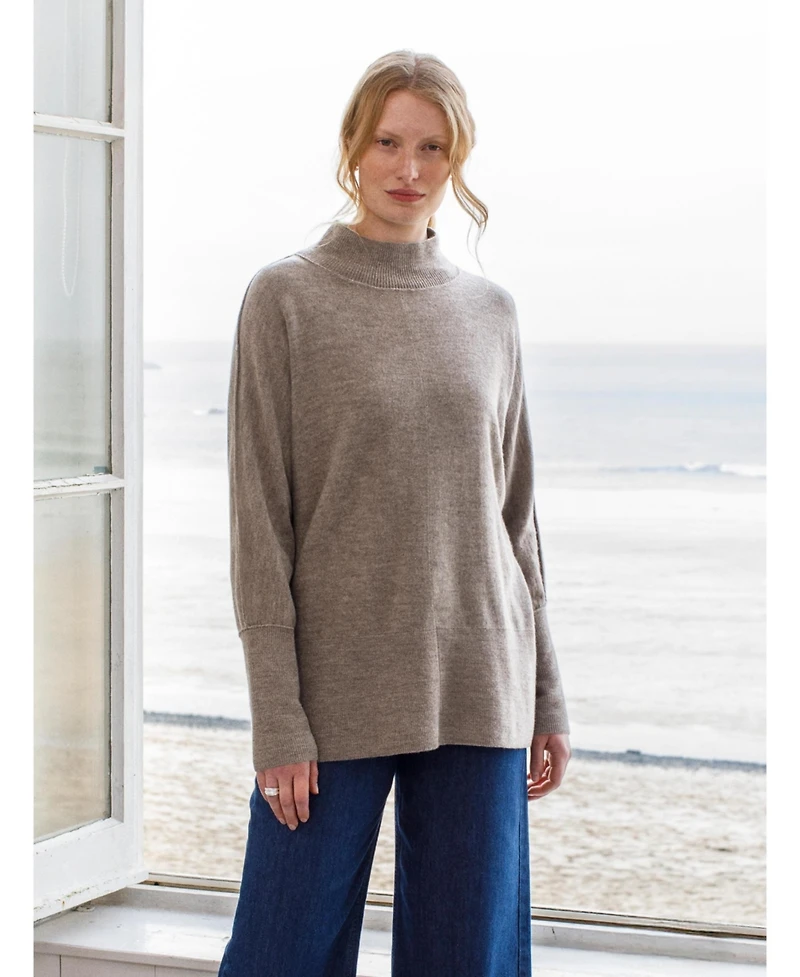 Celtic & Co. Women's Drape Funnel Neck Sweater