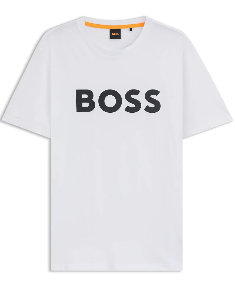 Boss by Hugo Men's Rubber-Print Cotton-Jersey T-Shirt