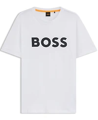 Boss by Hugo Men's Rubber-Print Cotton-Jersey T-Shirt