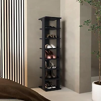 Glacier Shoe Rack, 7 Shelves, White