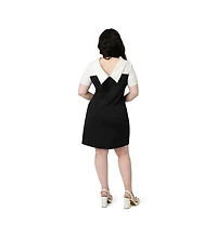 Smak Parlour Plus Size Mock Neck Heart Shift Dress