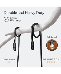 Ambience Pro Heavy Duty Solar-Powered Led Outdoor String Lights with 15 Hooks, 1W, Soft White (27 ft.)