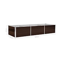 Garden Raised Bed Brown 94.5"x31.5"x17.7" Galvanized Steel