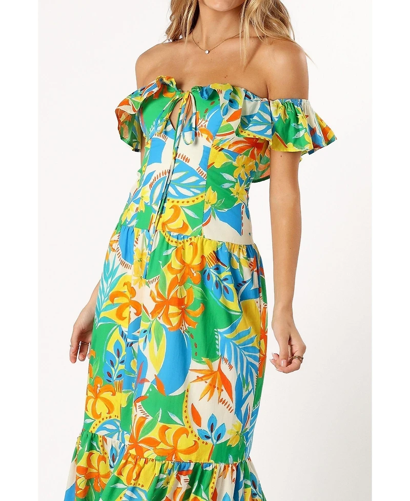 Petal and Pup Women's Harriet Off Shoulder Maxi Dress