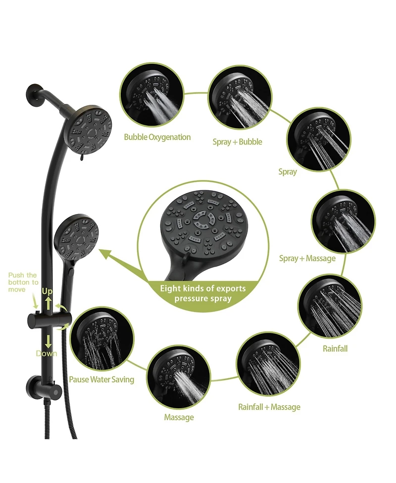 Rainsken Multi Function Dual Shower Head