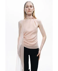 Nocturne Women's Shawl-Inspired Blouse