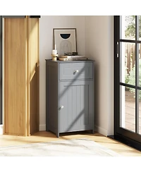 Slim Bathroom Storage Cabinet – Drawer, Single Door & Adjustable Shelf