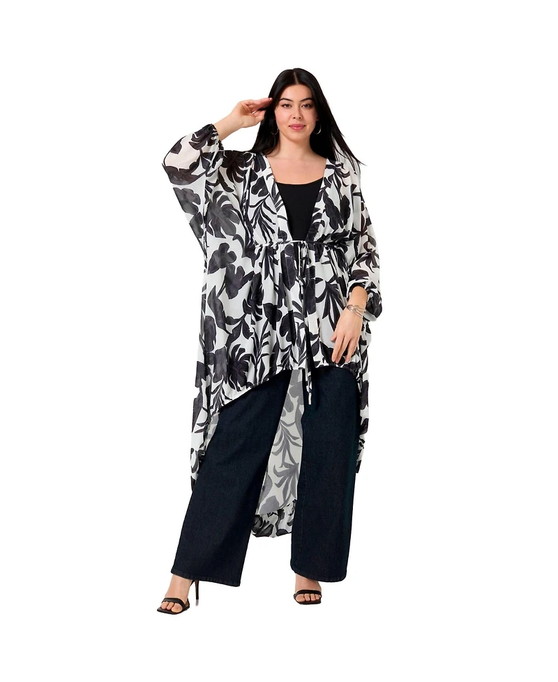 June + Vie Women's Chiffon Kimono