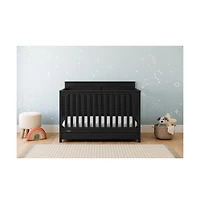 Graco Hadley 5-in-1 Convertible Crib with Drawer (Black)
