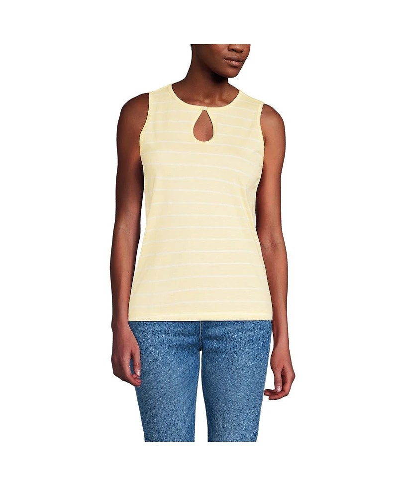 Lands' End Women's Petite Supima Keyhole Tank